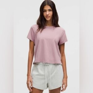 Lululemon Classic Fit Cotton Blend Tee Size 10 Rose Blush